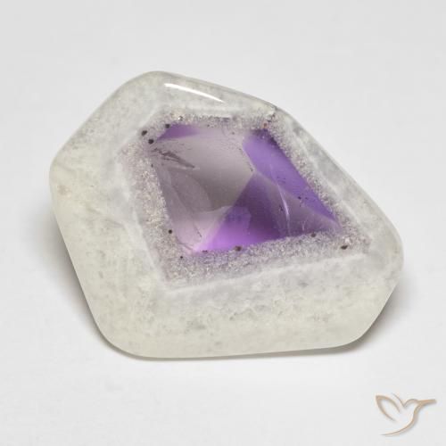 15.24ct Natural Multicolorido Fatia de geodo de ametista, Chique, Transparente