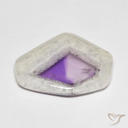 Fatia de geodo de ametista Multicolorido Natural 15.24ct, Chique, Transparente