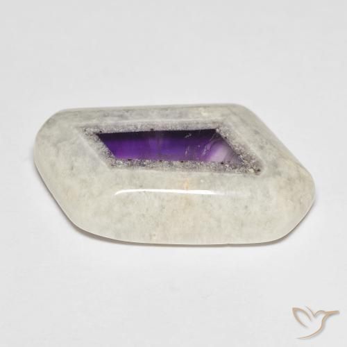 Fatia de geodo de ametista Multicolorido Natural 23.79ct, Chique, Transparente