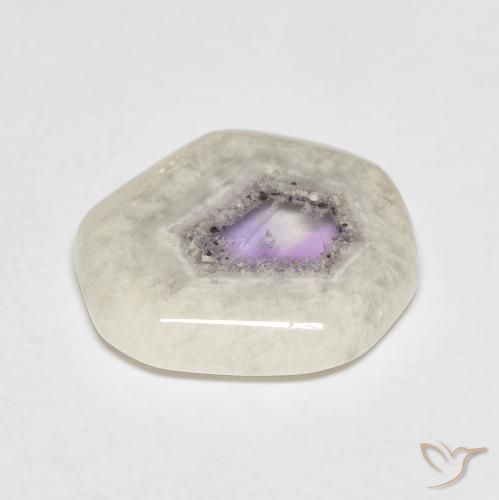 Fatia de geodo de ametista Multicolorido Natural 5.54ct, Chique, Transparente
