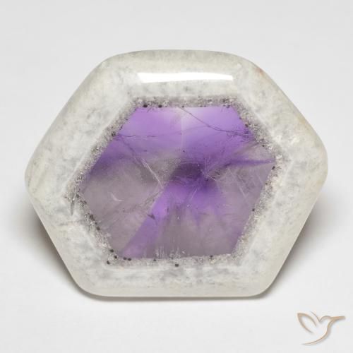 39.11ct Natural Multicolorido Fatia de geodo de ametista, Chique, Transparente