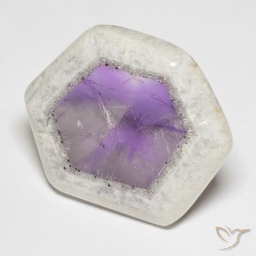 Fatia de geodo de ametista Multicolorido Natural 39.11ct, Chique, Transparente