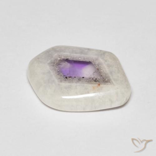 Fatia de geodo de ametista Multicolorido Natural 6.98ct, Chique, Transparente