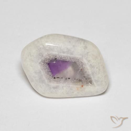 Fatia de geodo de ametista Multicolorido Natural 6.98ct, Chique, Transparente