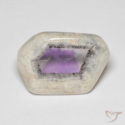 16.23ct Natural Multicolorido Fatia de geodo de ametista, Chique, Transparente