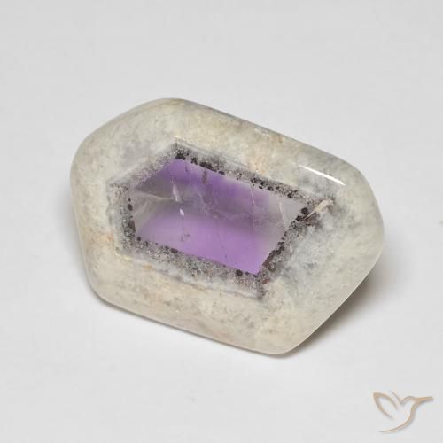 Fatia de geodo de ametista Multicolorido Natural 16.23ct, Chique, Transparente