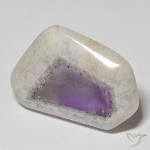 33.91ct Natural Multicolorido Fatia de geodo de ametista, Chique, Transparente