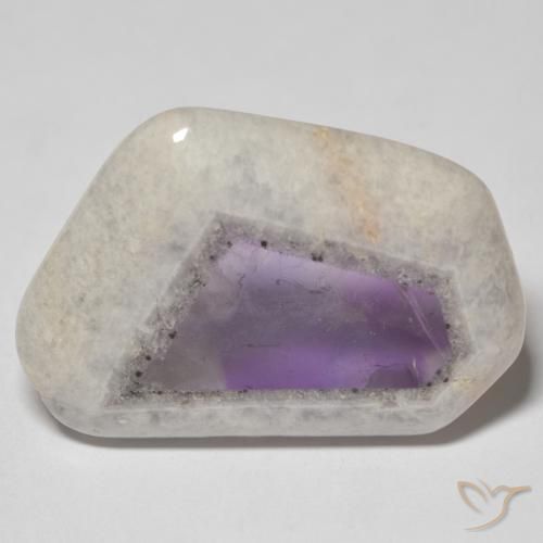 Fatia de geodo de ametista Multicolorido Natural 33.91ct, Chique, Transparente