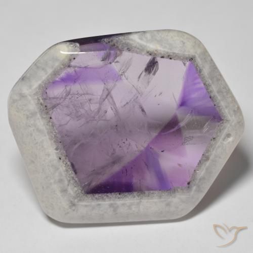 61.66ct Natural Multicolorido Fatia de geodo de ametista, Chique, Transparente