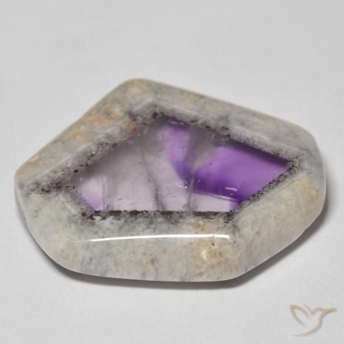21.85ct Natural Multicolorido Fatia de geodo de ametista, Chique, Transparente