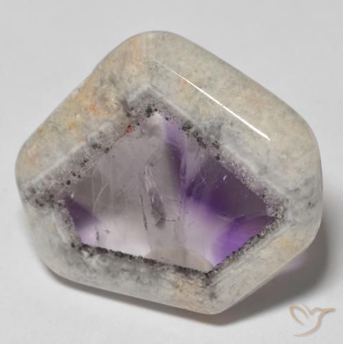 Fatia de geodo de ametista Multicolorido Natural 21.85ct, Chique, Transparente
