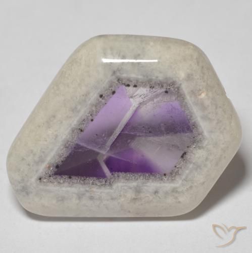 21.95ct Natural Multicolorido Fatia de geodo de ametista, Chique, Transparente