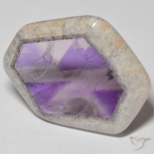 51.52ct Natural Multicolorido Fatia de geodo de ametista, Chique, Transparente