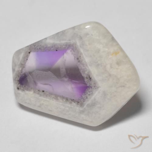 15.89ct Natural Multicolorido Fatia de geodo de ametista, Chique, Transparente