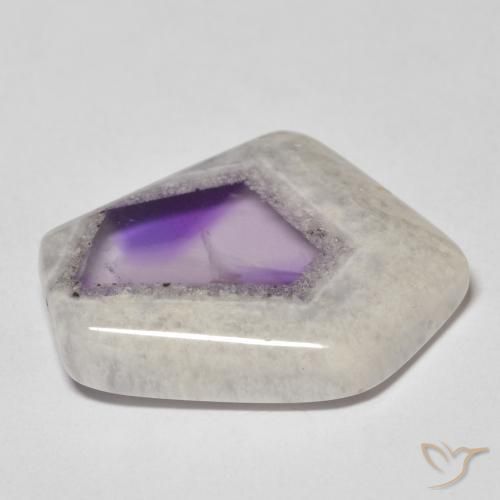Fatia de geodo de ametista Multicolorido Natural 15.89ct, Chique, Transparente