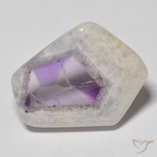Fatia de geodo de ametista Multicolorido Natural 15.89ct, Chique, Transparente