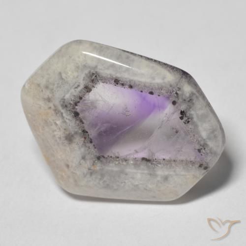 12.40ct Natural Multicolorido Fatia de geodo de ametista, Chique, Transparente