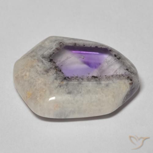 Fatia de geodo de ametista Multicolorido Natural 12.40ct, Chique, Transparente