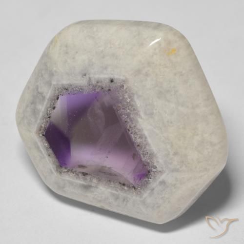 31.84ct Natural Multicolorido Fatia de geodo de ametista, Chique, Transparente