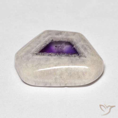 Fatia de geodo de ametista Multicolorido Natural 14.42ct, Chique, Transparente