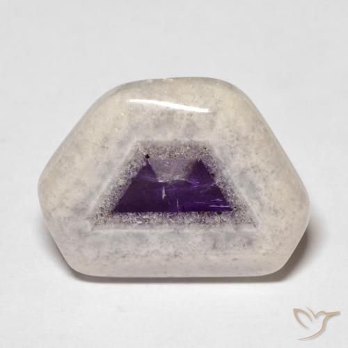 Fatia de geodo de ametista Multicolorido Natural 14.42ct, Chique, Transparente