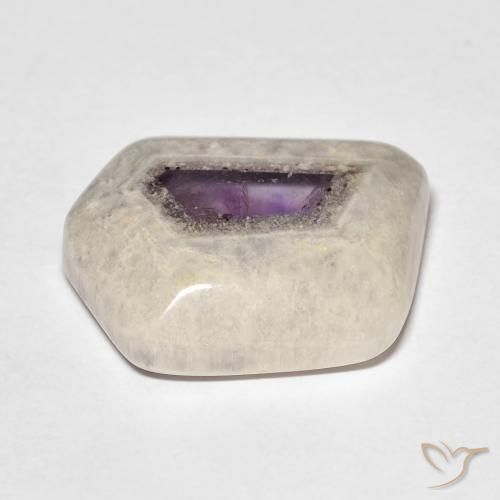 Fatia de geodo de ametista Multicolorido Natural 14.31ct, Chique, Transparente