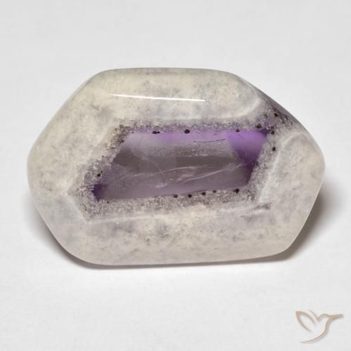 16.74ct Natural Multicolorido Fatia de geodo de ametista, Chique, Transparente