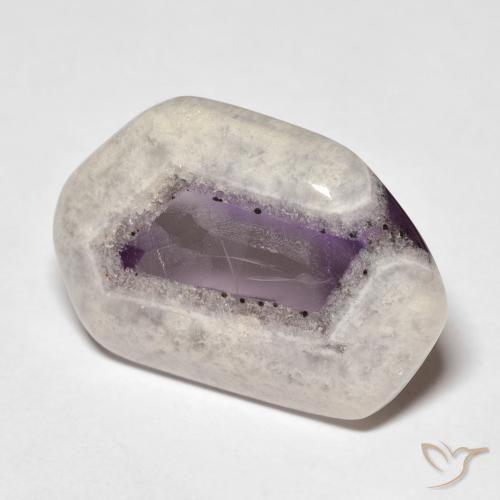 Fatia de geodo de ametista Multicolorido Natural 16.74ct, Chique, Transparente