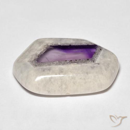 Fatia de geodo de ametista Multicolorido Natural 16.74ct, Chique, Transparente