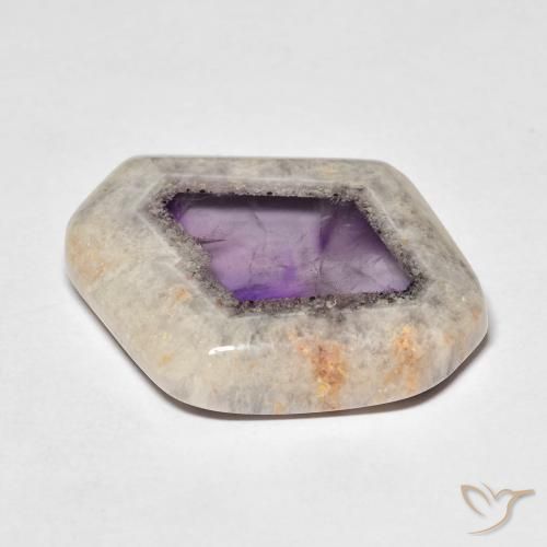 Fatia de geodo de ametista Multicolorido Natural 25.02ct, Chique, Transparente