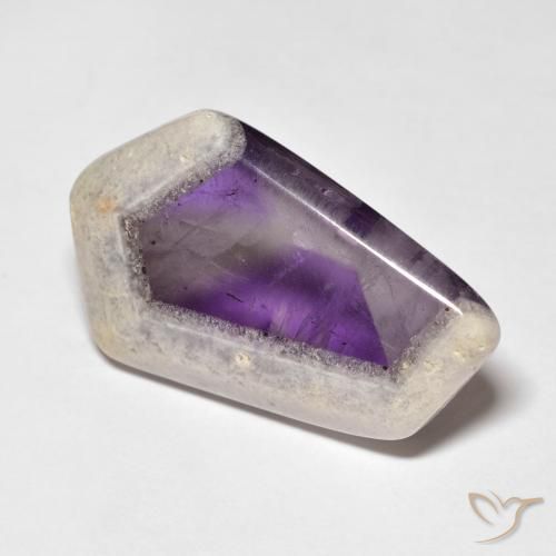 Fatia de geodo de ametista Multicolorido Natural 26.36ct, Chique, Transparente