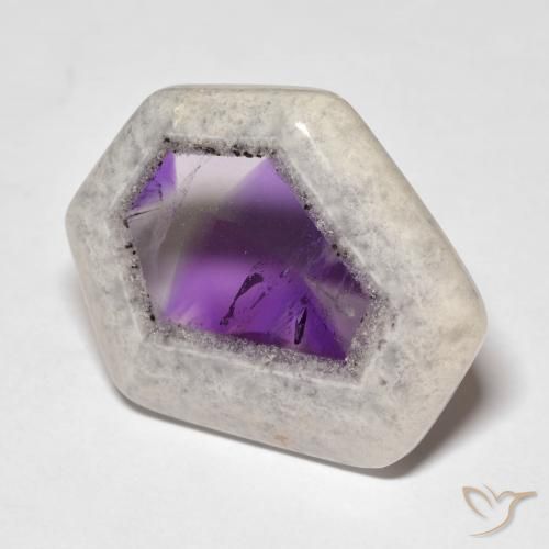 Fatia de geodo de ametista multicolorido natural 29,19ct, forma extravagante, transparente