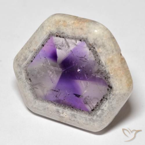 39.70ct Natural Multicolorido Fatia de geodo de ametista, Chique, Transparente