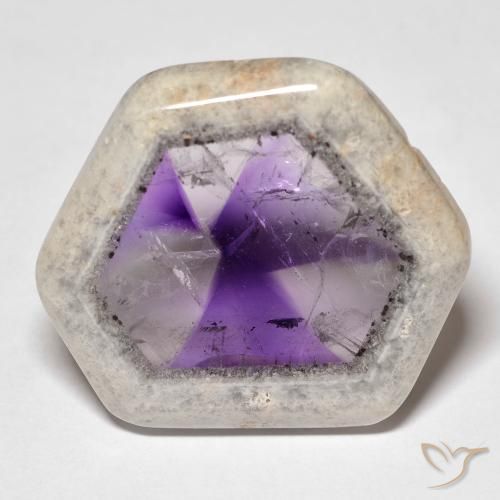 Fatia de geodo de ametista Multicolorido Natural 39.70ct, Chique, Transparente