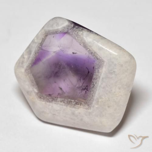 29.60ct Natural Multicolorido Fatia de geodo de ametista, Chique, Transparente