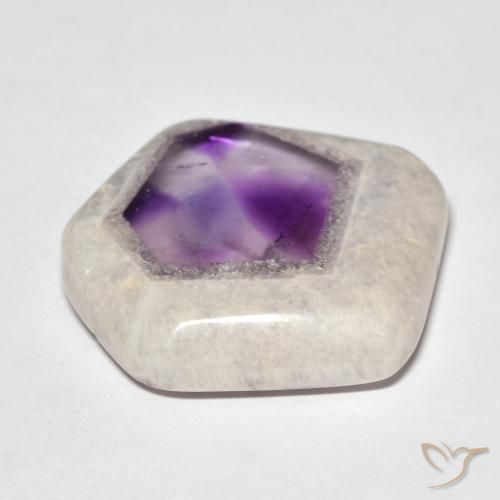 Fatia de geodo de ametista Multicolorido Natural 29.60ct, Chique, Transparente