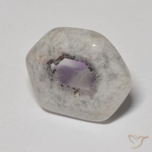 Fatia de geodo de ametista Multicolorido Natural 11.44ct, Chique, Transparente