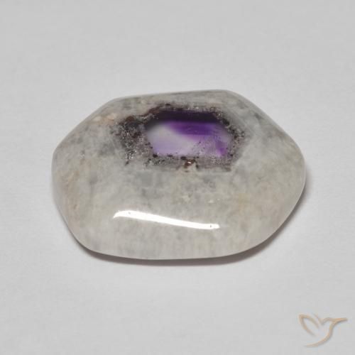 Fatia de geodo de ametista Multicolorido Natural 11.44ct, Chique, Transparente