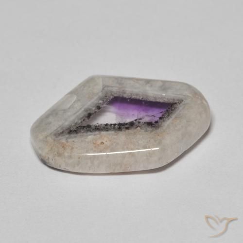 Fatia de geodo de ametista Multicolorido Natural 7.57ct, Chique, Transparente