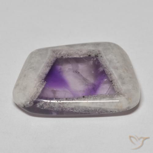 Fatia de geodo de ametista Multicolorido Natural 18.52ct, Chique, Transparente