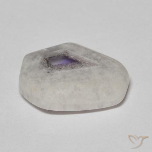 Fatia de geodo de ametista Multicolorido Natural 6.74ct, Chique, Transparente