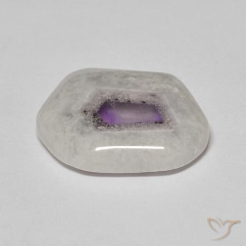Fatia de geodo de ametista Multicolorido Natural 9.26ct, Chique, Transparente