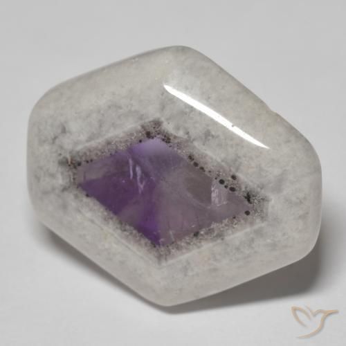 20.50ct Natural Multicolorido Fatia de geodo de ametista, Chique, Transparente