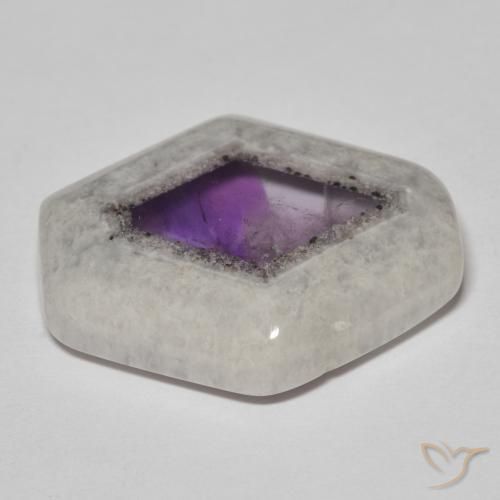 Fatia de geodo de ametista Multicolorido Natural 20.50ct, Chique, Transparente