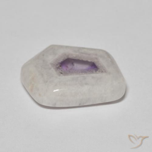 Fatia de geodo de ametista Multicolorido Natural 8.08ct, Chique, Transparente