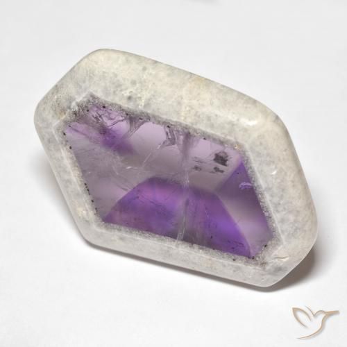 59.01ct Natural Multicolorido Fatia de geodo de ametista, Chique, Transparente