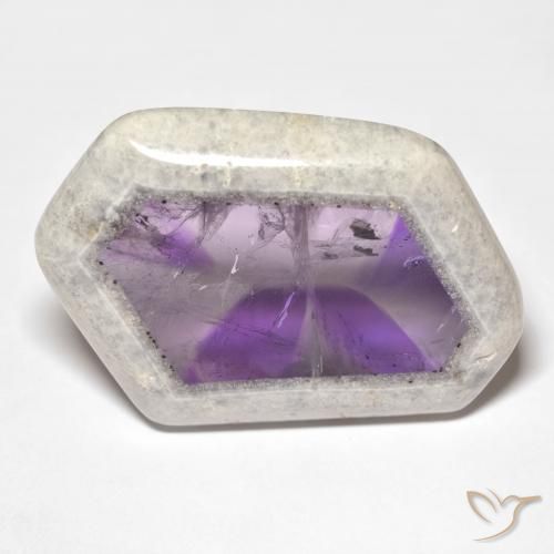 Fatia de geodo de ametista Multicolorido Natural 59.01ct, Chique, Transparente