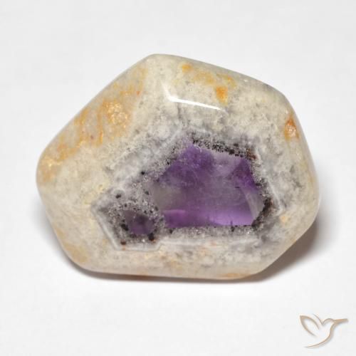 18.18ct Natural Multicolorido Fatia de geodo de ametista, Chique, Transparente