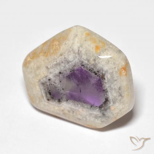 Fatia de geodo de ametista Multicolorido Natural 18.18ct, Chique, Transparente