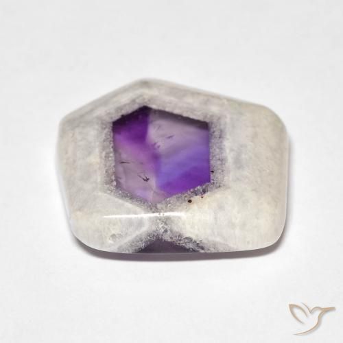22.06ct Natural Multicolorido Fatia de geodo de ametista, Chique, Transparente
